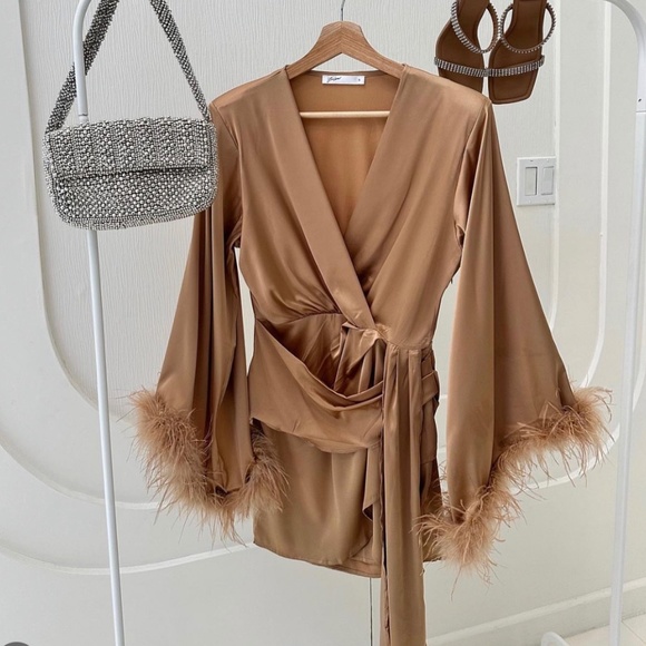 Gold Champagne Silk Dress